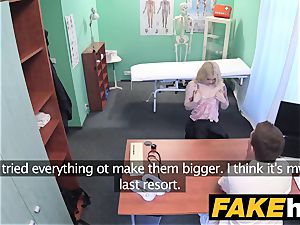 faux clinic Fit blonde fellates man-meat